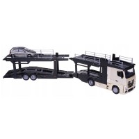 Bburago Street Fire Haulers Mercedes-Benz Actros White & VW Polo GTi 1:43 18-31456