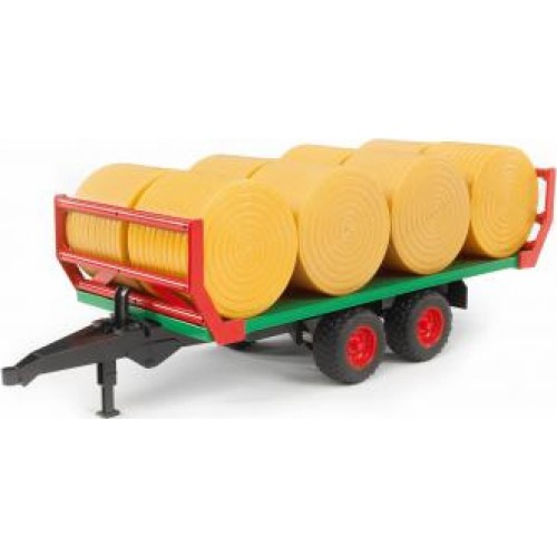 Bruder Trailer with 8 Round Bales 02220