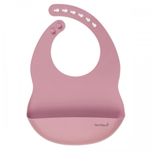 Σαλιάρα Σιλικόνης Eco Friendly Pink 17482 Saro