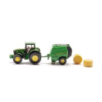 Siku John Deere Tractor with round baler 1665